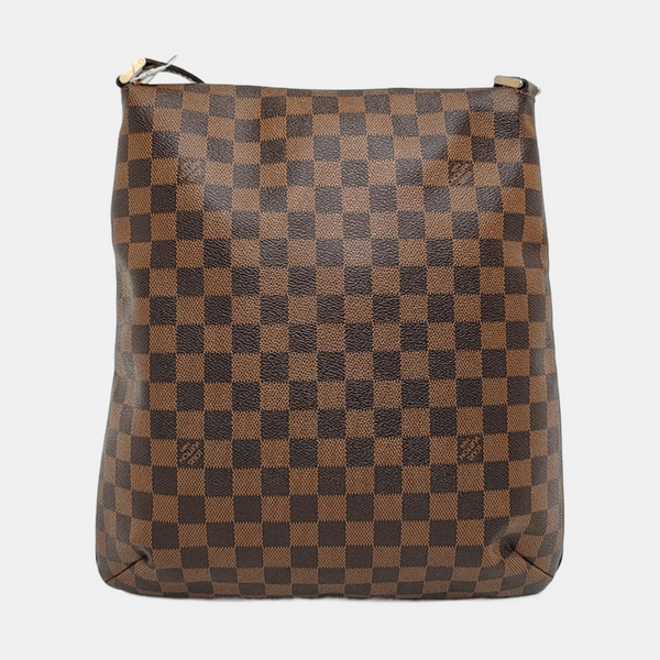 MUSETTE TANGO Damier Ebene Coated Canvas Brown
