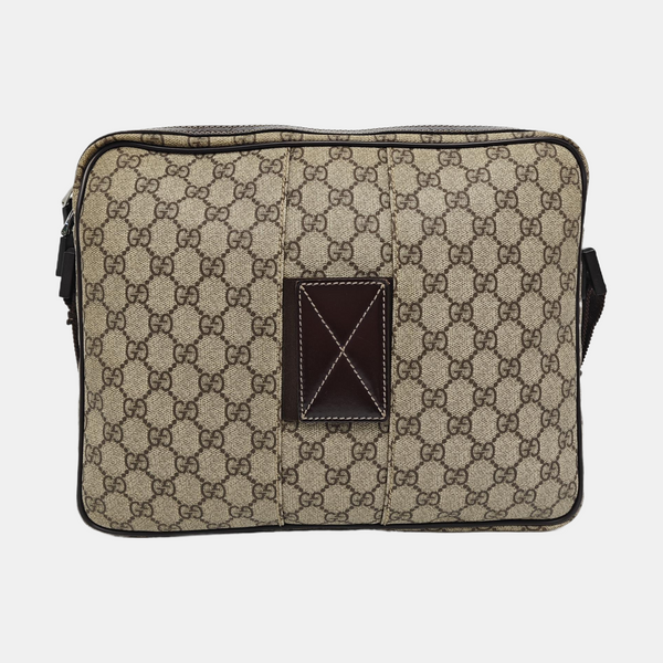 Monogram Coated Canvas Shoulder Bag Beige