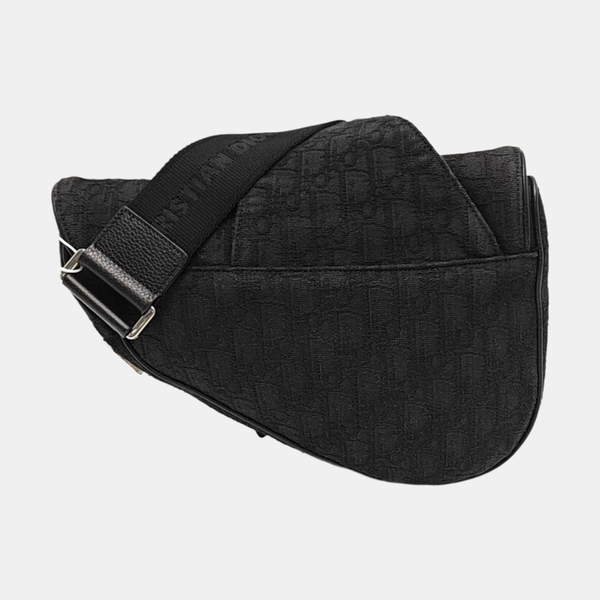 Authenticated pre-owned Saddle Medium Oblique Canvas Blue - Crossbody Bag at Looply