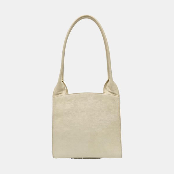 Calfskin Top Handle Bag Beige