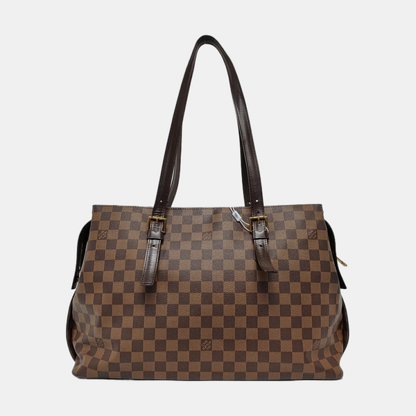 CHELSEA Damier Ebene Coated Canvas Brown