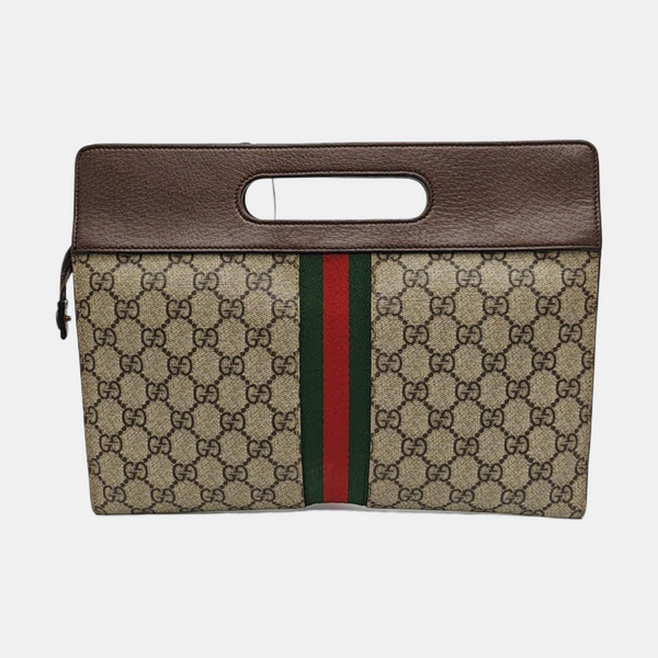 Monogram Coated Canvas Top Handle Bag Beige