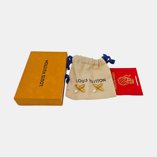 Pendientes de botón metálicos dorados LOUISETTE