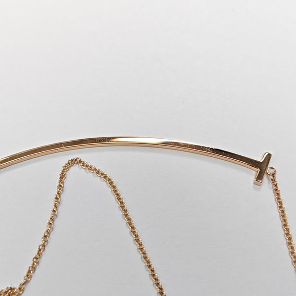 Tiffany T 18k Rose Gold Necklace