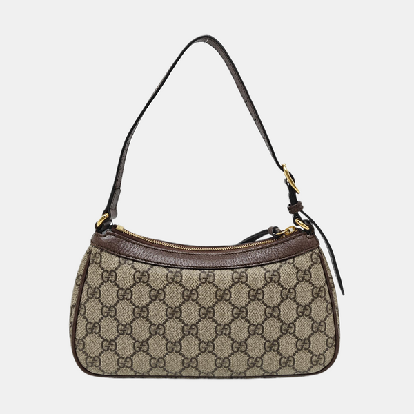 Ophidia Small Monogram Coated Canvas Brown