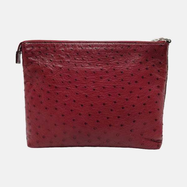 Soho Medium Quilted Ostrich Red
