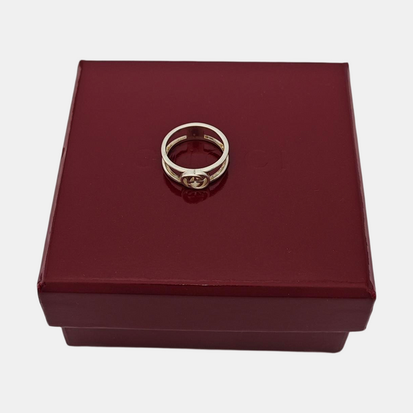 Interlocking G 925 Sterling Silver Ring HK 8