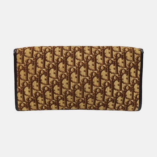 Oblique Canvas Top Handle Bag Brown
