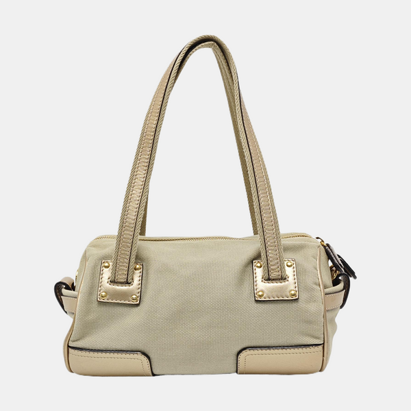 Canvas Top Handle Bag Beige