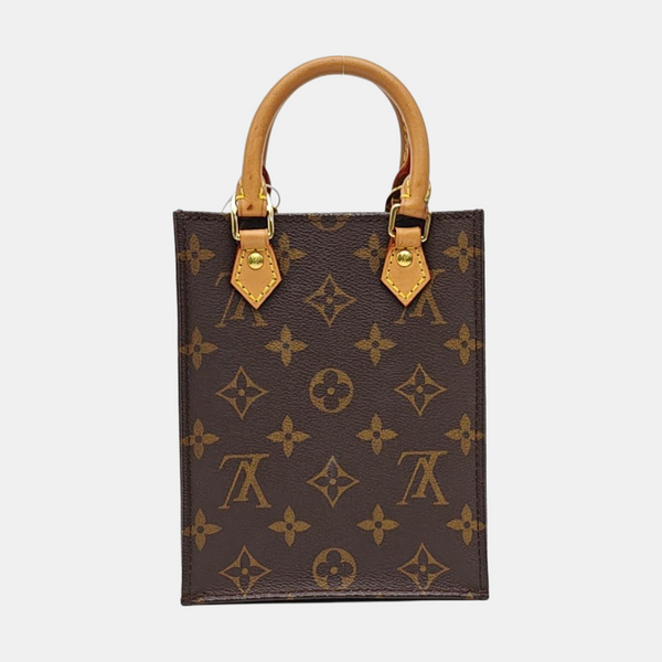 SAC PLAT Mini Monogram Coated Canvas Brown