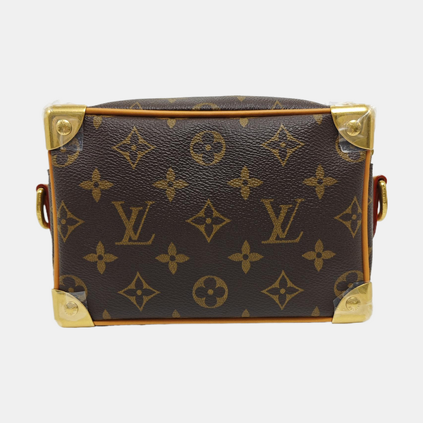 SOFT TRUNK Mini Monogram Coated Canvas Brown