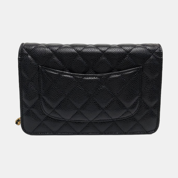 WOC Quilted Grained Calfskin Black