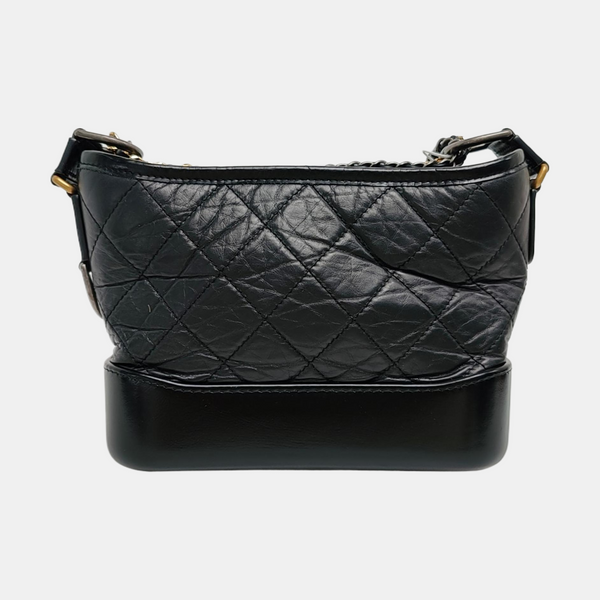 GABRIELLE Small Quilted Calfskin Black