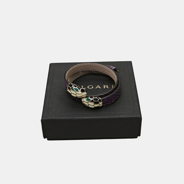 Pulsera Rígida SERPENTI Morado Metálico