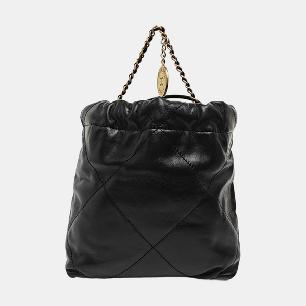 CHANEL 22 Mini Quilted Calfskin Black