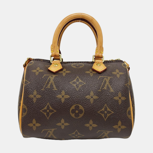 SPEEDY Nano Monogram Coated Canvas Brown