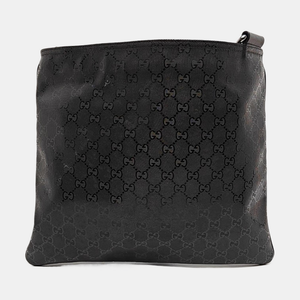 Monogram Coated Canvas Shoulder Bag Black