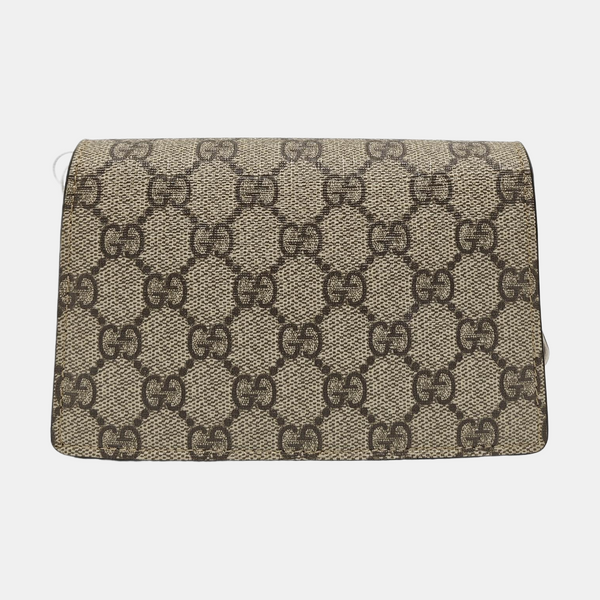 Dionysus Super Mini Monogram Coated Canvas Beige