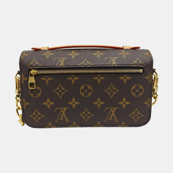 MÉTIS EAST WEST Monogram Coated Canvas Brown