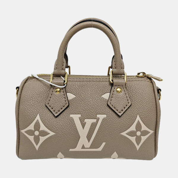 SPEEDY Nano Monogram Calfskin Gray