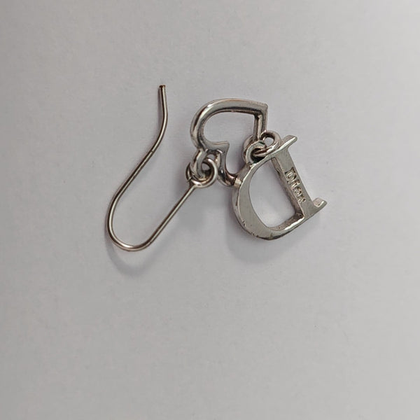 CD Swing Metal Silver Stud Earrings