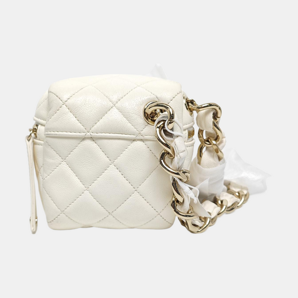 Quilted Lambskin White