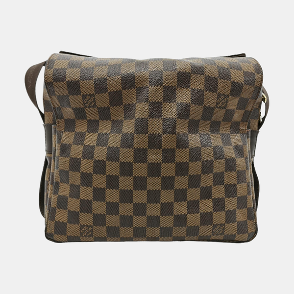 NAVIGLIO Damier Ebene Coated Canvas Brown