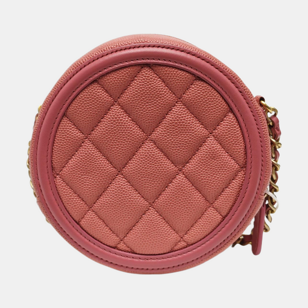 FILIGREE Mini Quilted Grained Calfskin Pink