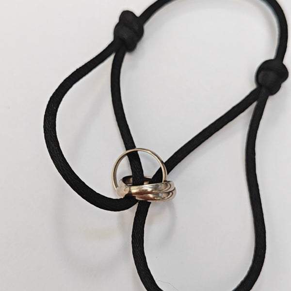 TRINITY 18k White Gold Black Bracelet
