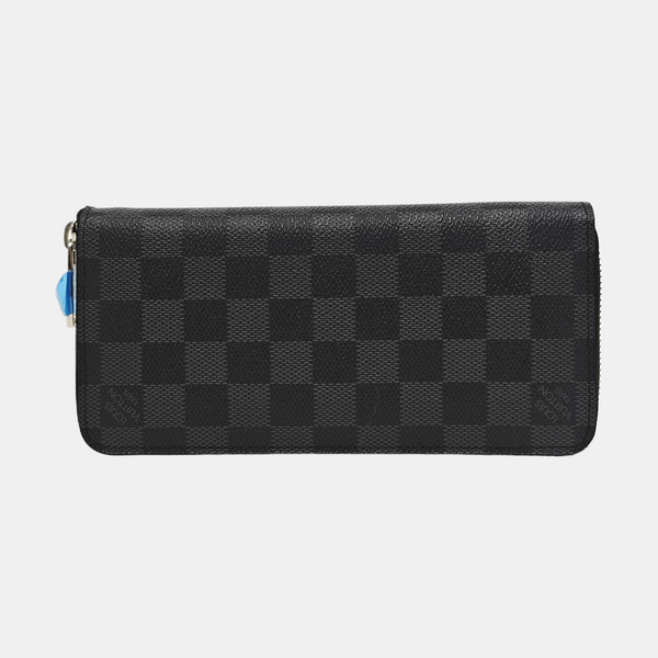 ZIPPY Damier Graphite Coated Canvas Gray Wallet