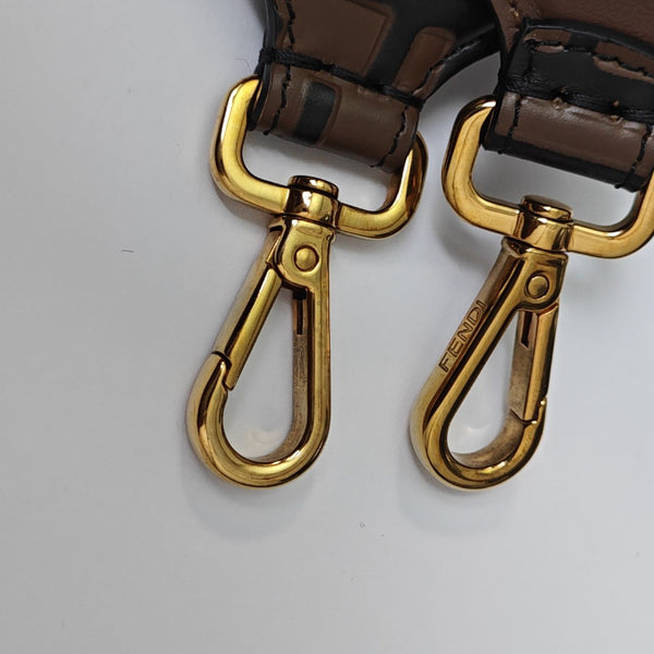 Fur Bag Strap Brown
