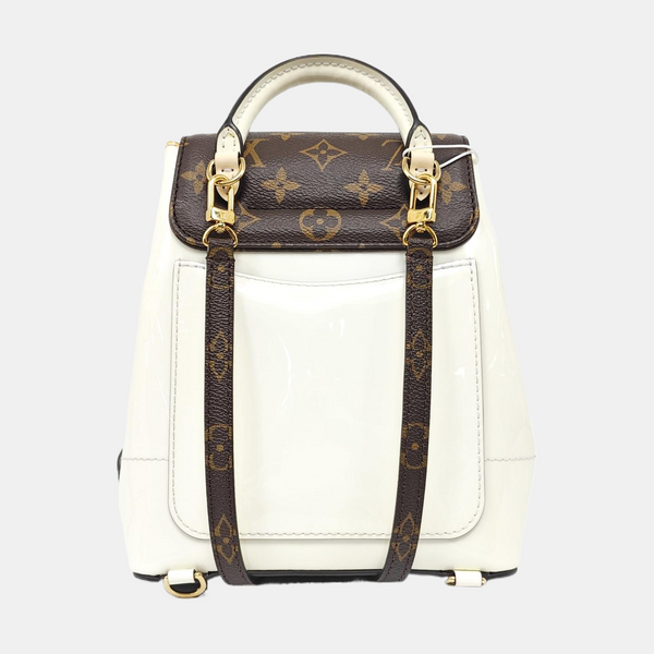 HOT SPRINGS MM Monogram Patent Leather White
