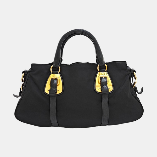 Nylon Shoulder Bag Black