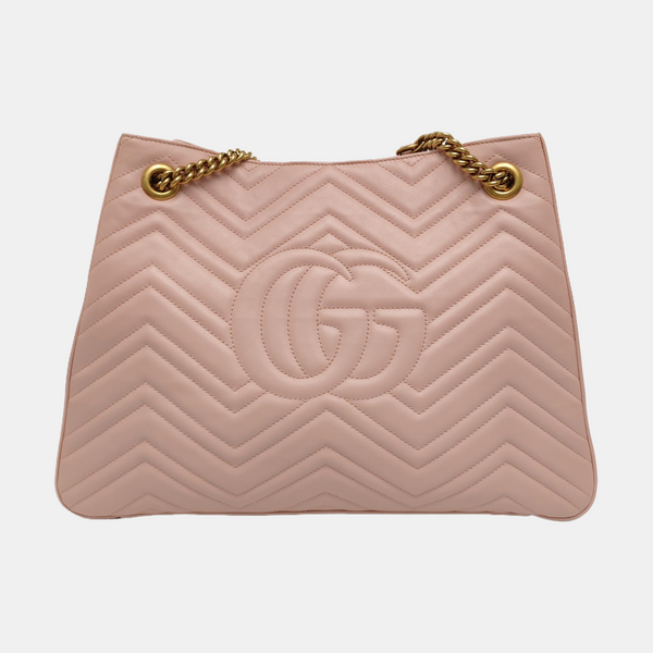 GG Marmont Quilted Calfskin Pink