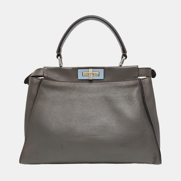Authenticated pre-owned Peekaboo Calfskin Gray - Shoulder Bag at Looply