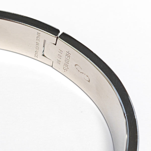 Clic H Metal Silver Bangle