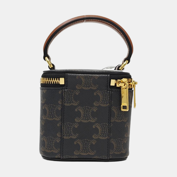 Coated Canvas Shoulder Bag Black