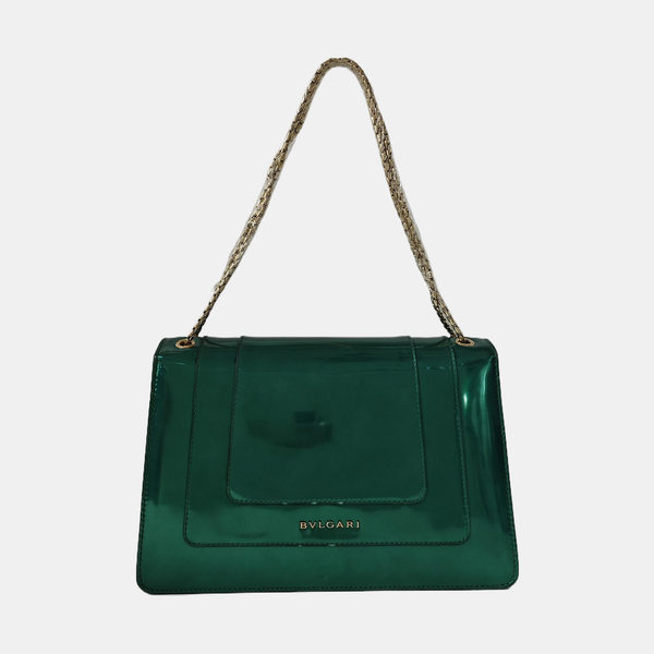 SERPENTI FOREVER Medium Patent Leather Green