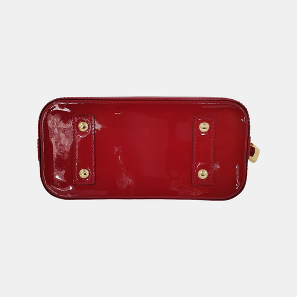 Authenticated pre-owned ALMA BB Monogram Patent Leather Red - Shoulder Bag at Looply