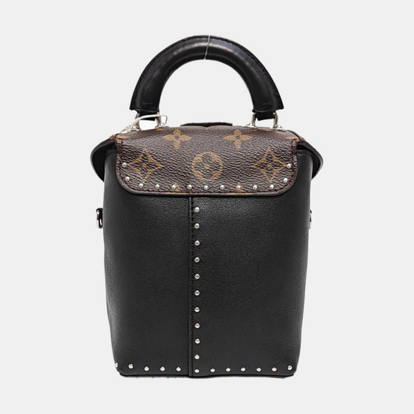 Monogram Calfskin Shoulder Bag Black