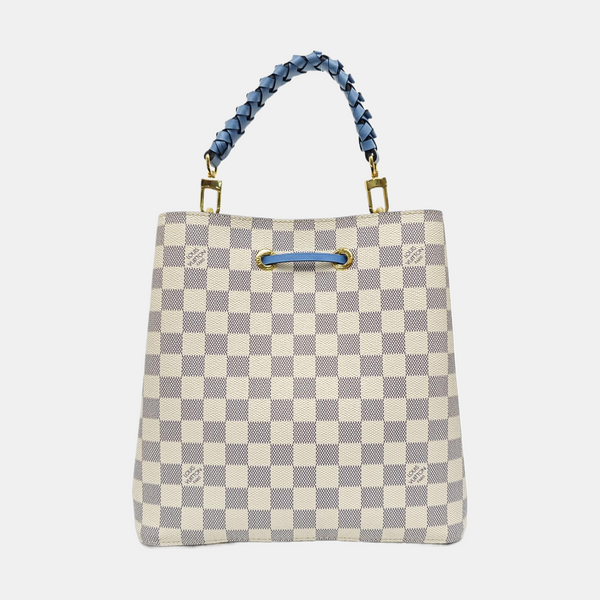 NÉONOÉ MM Damier Azur Coated Canvas White