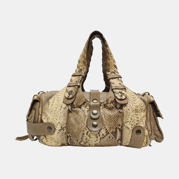 Calfskin Shoulder Bag Beige
