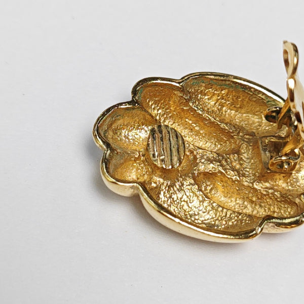 Metal Gold Clip On Earrings
