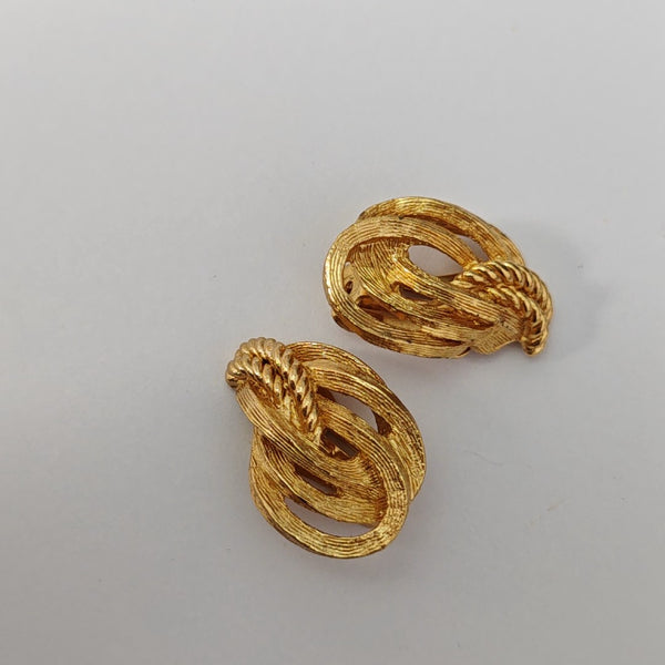 Metal Gold Clip On Earrings