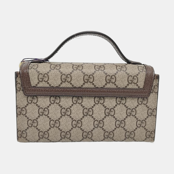 Ophidia Mini Monogram Coated Canvas Beige