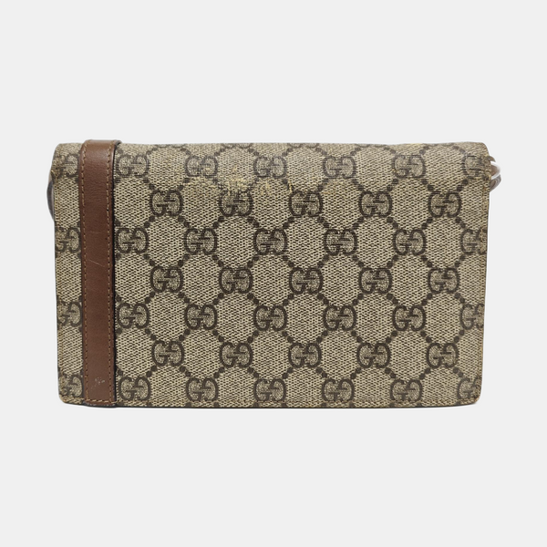 Monogram Coated Canvas Shoulder Bag Beige