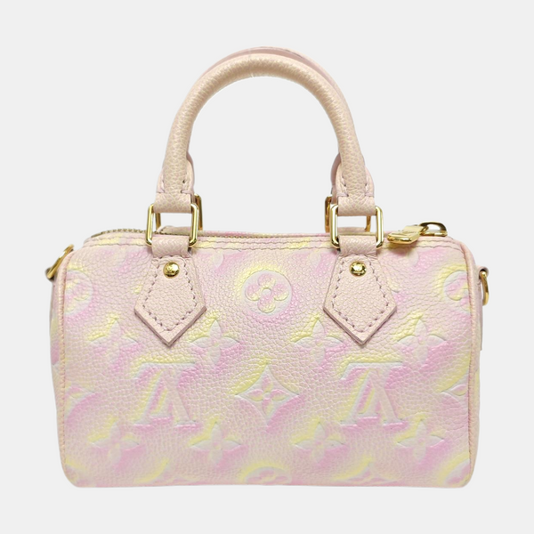 SPEEDY Nano Monogram Calfskin Pink