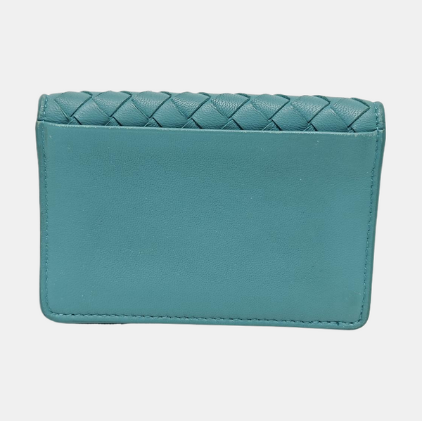 Lambskin Card Holder Blue