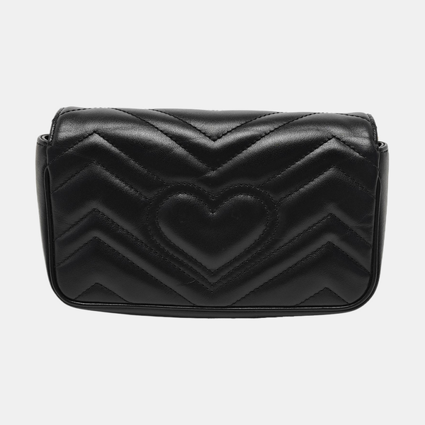 GG Marmont Mini Quilted Calfskin Black