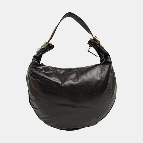 Calfskin Shoulder Bag Brown